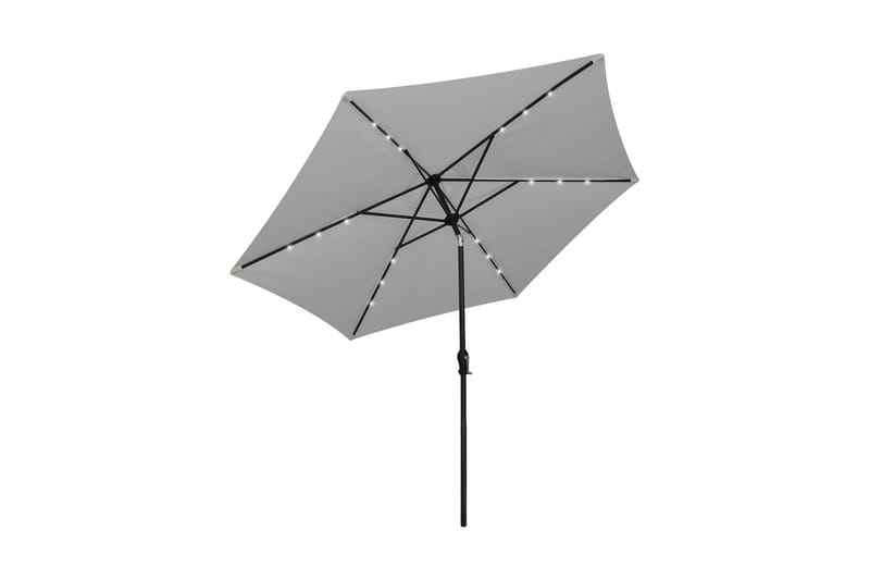 Frihängande LED-parasoll 3 m sandvitt - Vit - Hängparasoll & frihängande parasoll