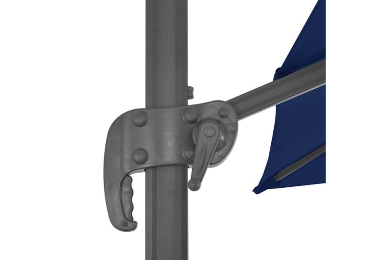 Frihängande parasoll med aluminiumstång 3x3 m azurblå - Blå - Utemöbler - Solskydd - Parasoll - Hängparasoll & frihängande parasoll