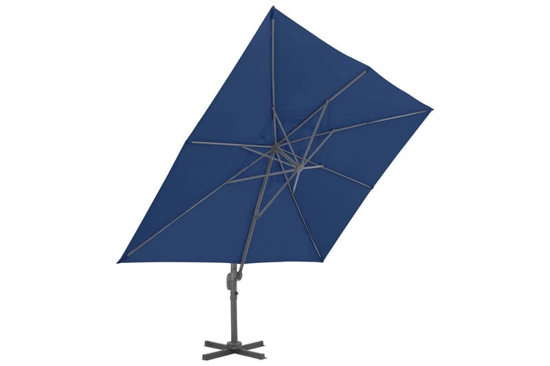 Frihängande parasoll med aluminiumstång 4x3 m azurblå - Blå - Hängparasoll & frihängande parasoll