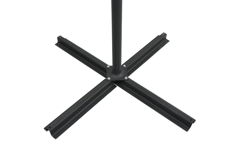 Frihängande parasoll med LED och stålstång 250x250 cm sand - Vit - Utemöbler - Solskydd - Parasoll - Hängparasoll & frihängande parasoll