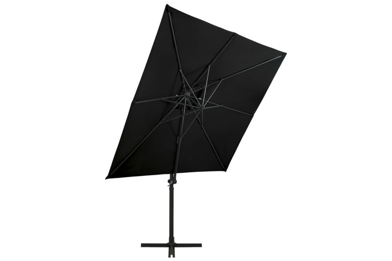 Frihängande parasoll med ventilation 250x250 cm svart - Svart - Hängparasoll & frihängande parasoll