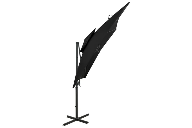 Frihängande parasoll med ventilation 250x250 cm svart - Svart - Hängparasoll & frihängande parasoll