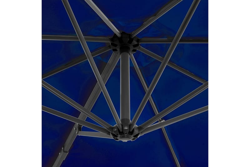 Frihängande parasoll med aluminiumstång azurblå 300 cm - Azurblå - Hängparasoll & frihängande parasoll