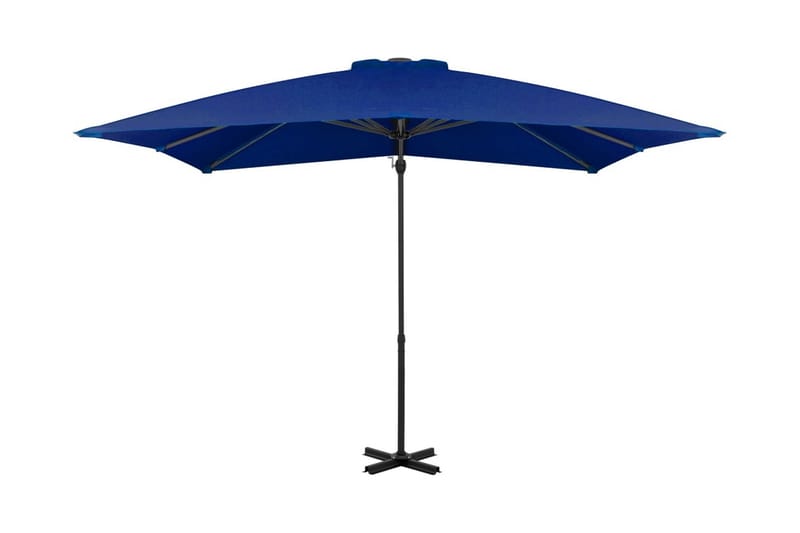 Frihängande parasoll med aluminiumstång azurblå 250x250 cm - Azurblå - Hängparasoll & frihängande parasoll