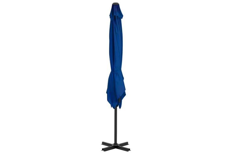 Frihängande parasoll med aluminiumstång azurblå 250x250 cm - Azurblå - Utemöbler - Solskydd - Parasoll - Hängparasoll & frihängande parasoll