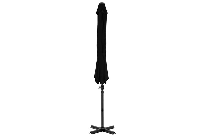 Frihängande parasoll med aluminiumstång svart 300 cm - Svart - Utemöbler - Solskydd - Parasoll - Hängparasoll & frihängande parasoll