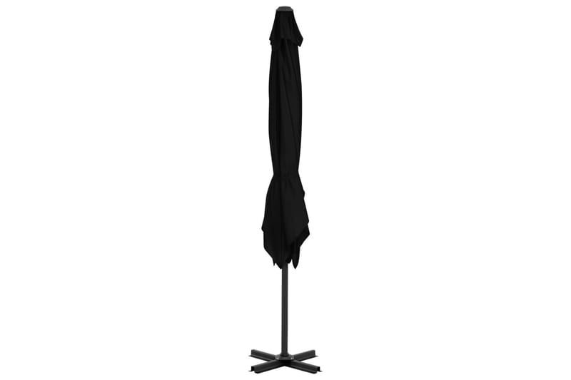 Frihängande parasoll med aluminiumstång svart 250x250 cm - Svart - Hängparasoll & frihängande parasoll