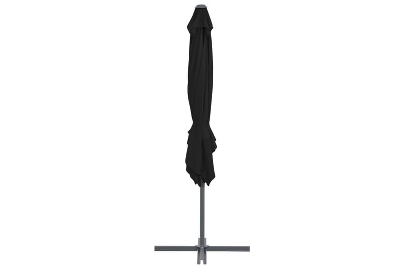 Frihängande parasoll med stålstång svart 250x250 cm - Svart - Utemöbler - Solskydd - Parasoll - Hängparasoll & frihängande parasoll