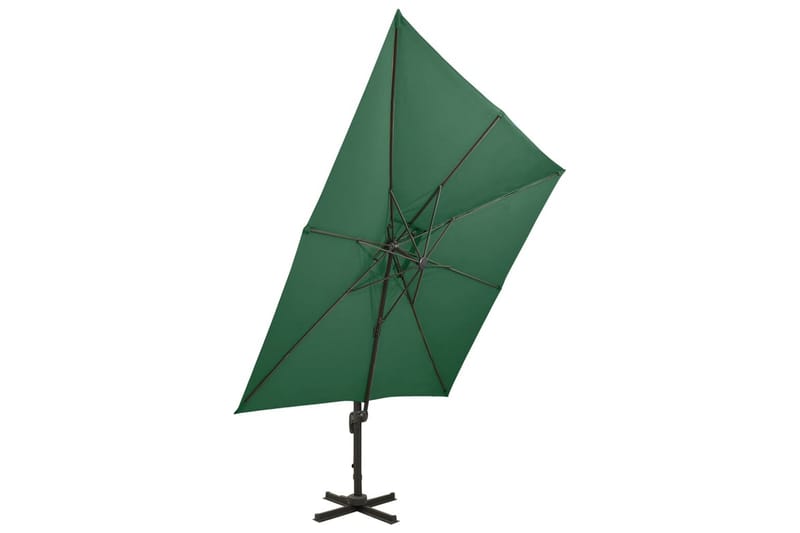 Frihängande parasoll med ventilation 300x300 cm grön - Grön - Utemöbler - Solskydd - Parasoll - Hängparasoll & frihängande parasoll