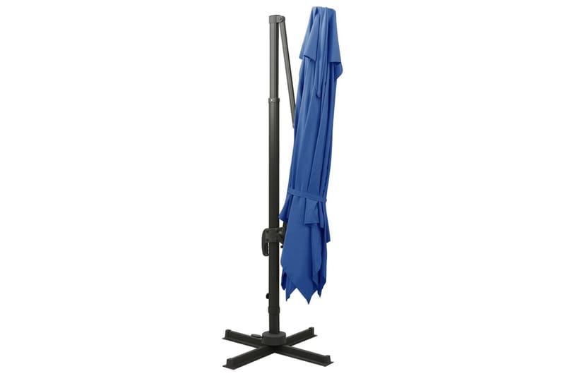 Frihängande parasoll med ventilation 300x300 cm azurblå - Blå - Utemöbler - Solskydd - Parasoll - Hängparasoll & frihängande parasoll