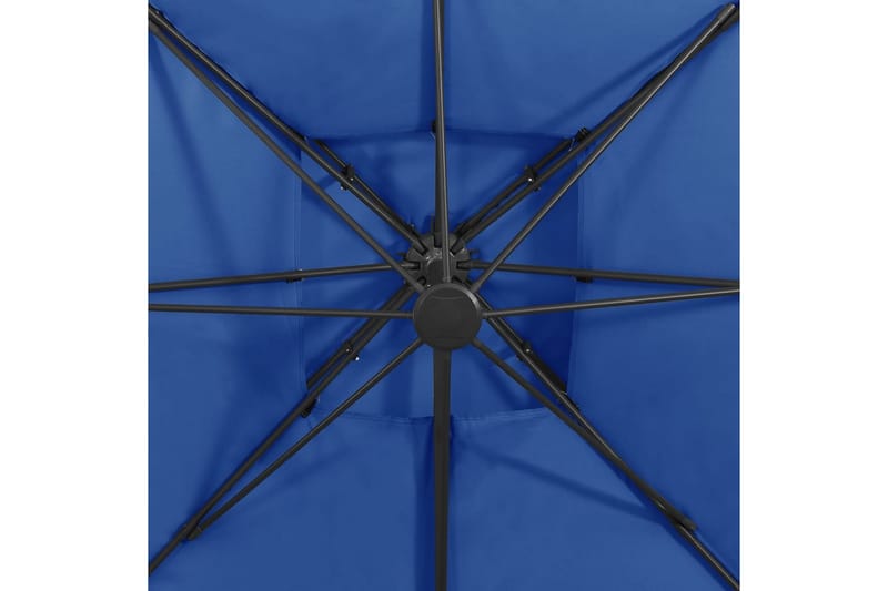 Frihängande parasoll med ventilation 300x300 cm azurblå - Blå - Hängparasoll & frihängande parasoll