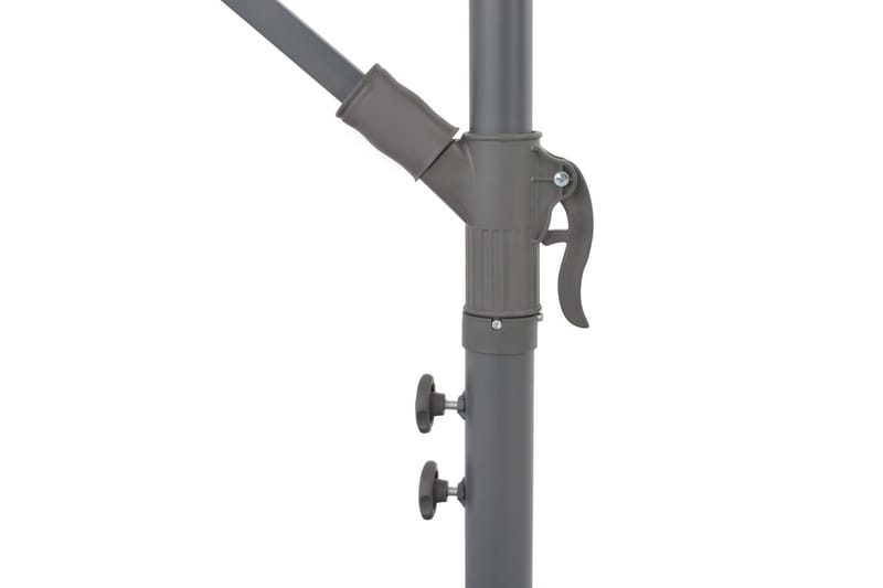 Frihängande parasoll med aluminiumstång 300 cm svart - Svart - Utemöbler - Solskydd - Parasoll - Hängparasoll & frihängande parasoll