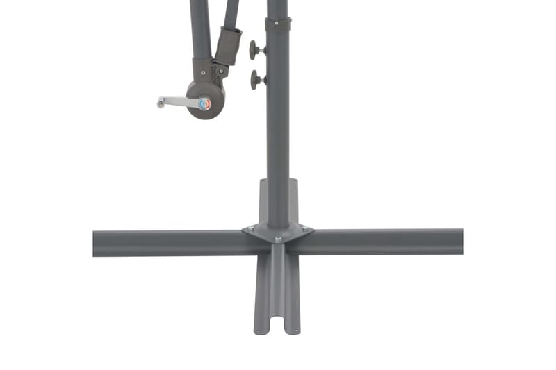 Frihängande parasoll med aluminiumstång 300 cm svart - Svart - Utemöbler - Solskydd - Parasoll - Hängparasoll & frihängande parasoll