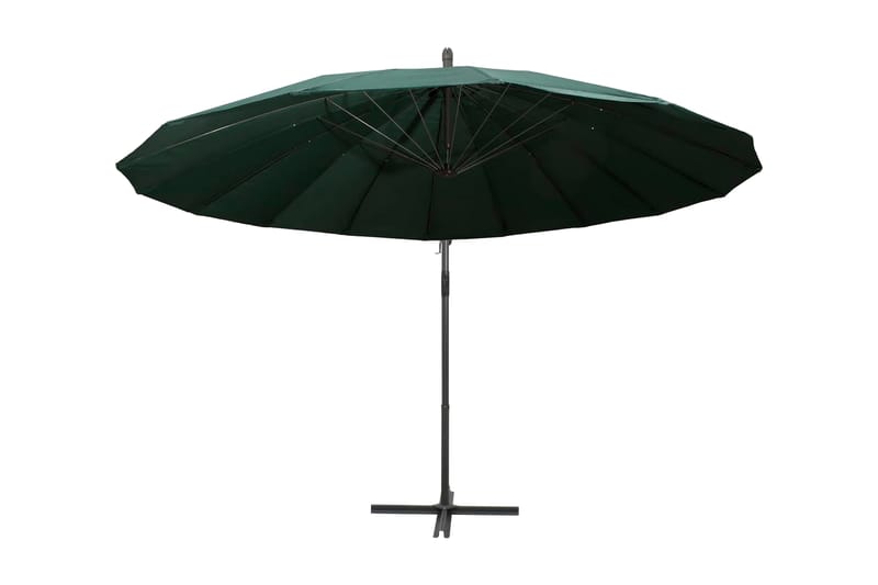 Hängande parasoll grön 3 m aluminiumstång - Grön - Hängparasoll & frihängande parasoll