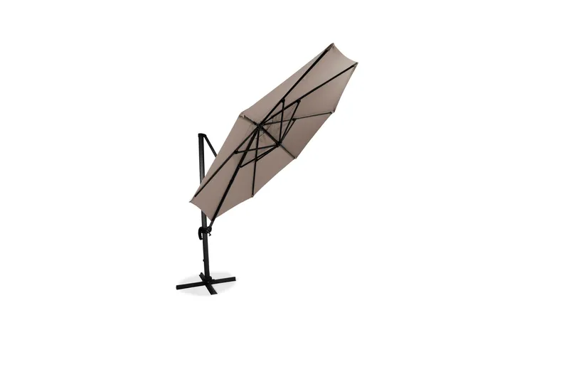 Hillerstorp Sidewinder Hängparasoll XL 350cm - Beige - Utemöbler - Solskydd - Parasoll - Hängparasoll & frihängande parasoll