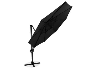 Hillerstorp Sidewinder Hängparasoll XL 350cm - Svart - Utemöbler - Solskydd - Parasoll - Hängparasoll & frihängande parasoll
