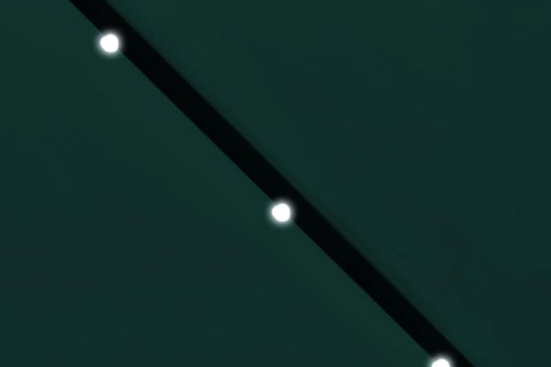LED Frihängande parasoll 3 m grönt - Grön - Utemöbler - Solskydd - Parasoll - Hängparasoll & frihängande parasoll