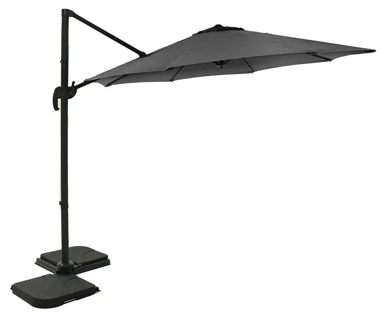 Hängparasoll med vevfunktion | Ø350 cm | Mörkgrå, undefined