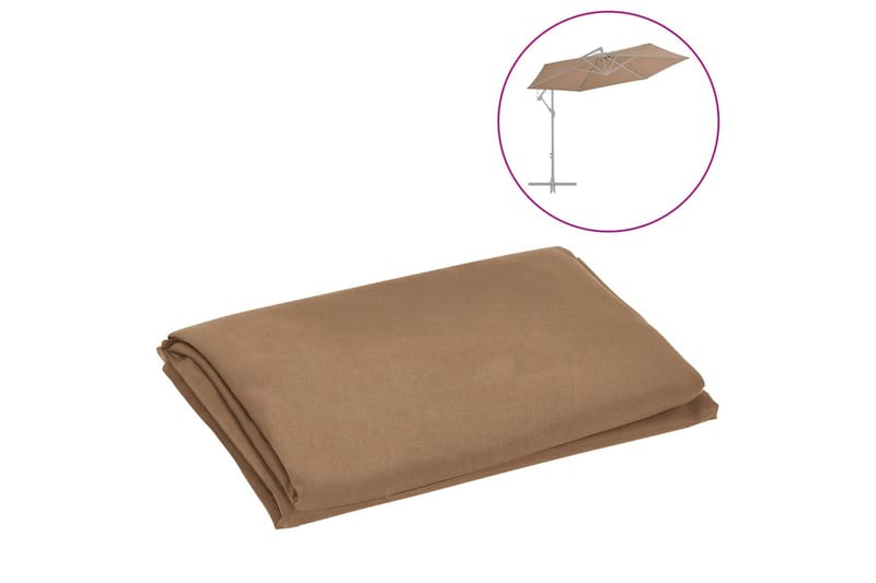 Reservtyg för frihängande parasoll taupe 300 cm - Utemöbler - Solskydd - Parasoll - Hängparasoll & frihängande parasoll