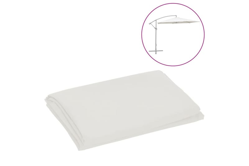 Reservtyg för frihängande parasoll sandfärgat vit 300 cm - Utemöbler - Solskydd - Parasoll - Hängparasoll & frihängande parasoll
