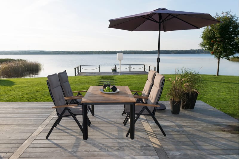 Hillerstorp Parasoll 300 cm ALU Taupe - aluminium och polyester - Utemöbler - Solskydd - Parasoll