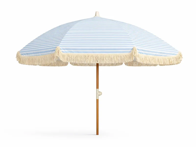 Hillerstorp Parasoll 200 cm, Blåvit