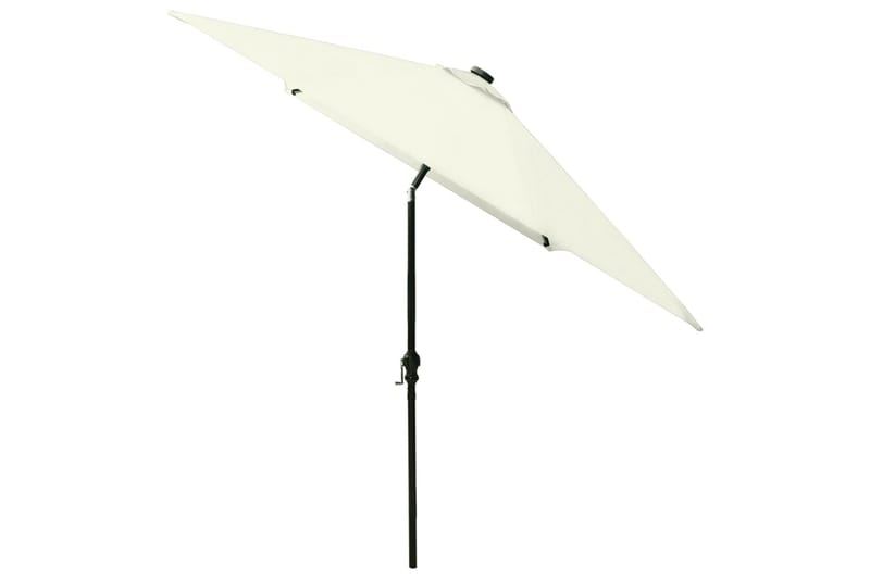 Parasoll med LED och stålstång 2x3 m sand - Beige - Utemöbler - Solskydd - Parasoll