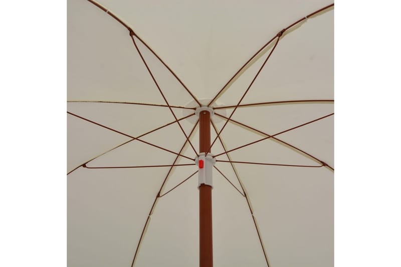 Parasoll med stålstång 180 cm sand - Beige - Parasoll