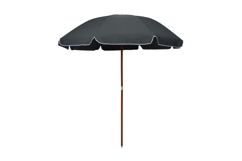 Parasoll med stålstång 240 cm antracit - Grå - Utemöbler - Solskydd - Parasoll