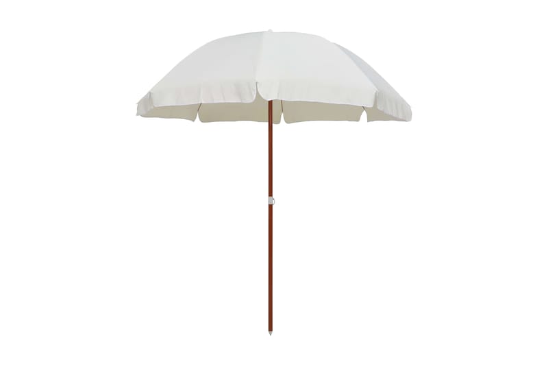 Parasoll med stålstång 240 cm sand - Beige - Parasoll