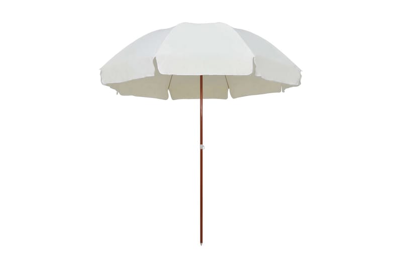 Parasoll med stålstång 300 cm sand - Beige - Utemöbler - Solskydd - Parasoll