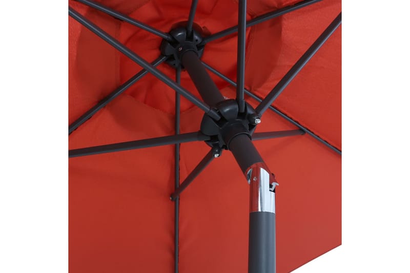 Parasoll terrakotta 200x211 cm aluminium - Brun - Utemöbler - Solskydd - Parasoll