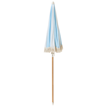 Parasoll utomhus 155 cm Mondello - vit/blå - Utemöbler - Solskydd - Parasoll - Strandparasoll
