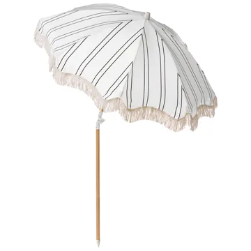 Parasoll utomhus 155 cm Mondello - vit/svart - Utemöbler - Solskydd - Parasoll - Strandparasoll