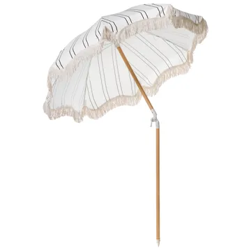 Parasoll utomhus 155 cm Mondello - vit/svart - Utemöbler - Solskydd - Parasoll - Strandparasoll