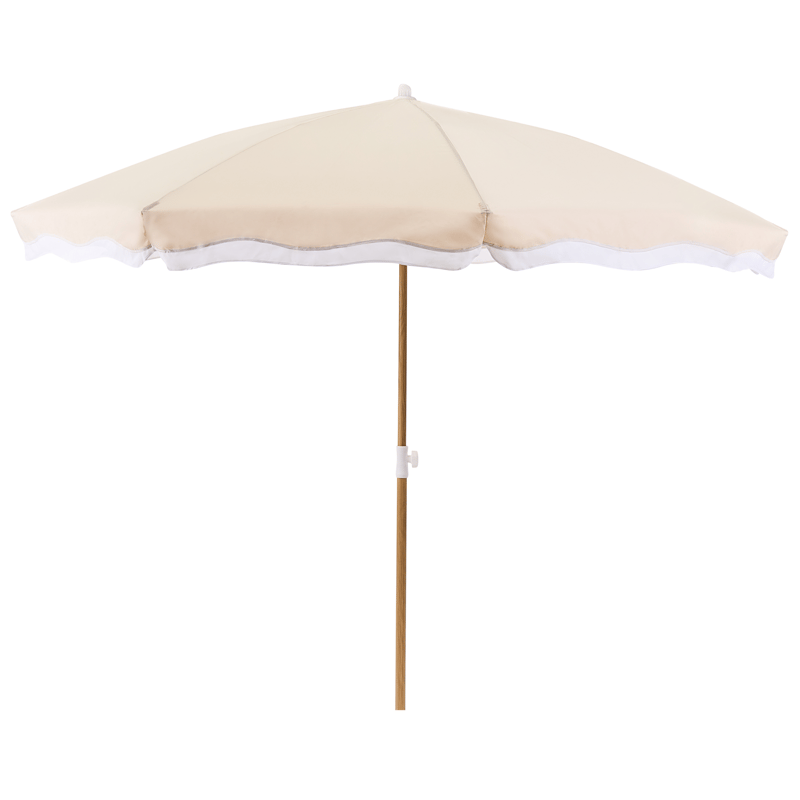 Parasoll utomhus 232 cm Sestriere, beige/vit/brun