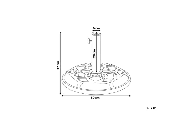 Concrete Parasollfot 50 cm - Svart - Utemöbler - Solskydd - Parasoll - Parasollfot