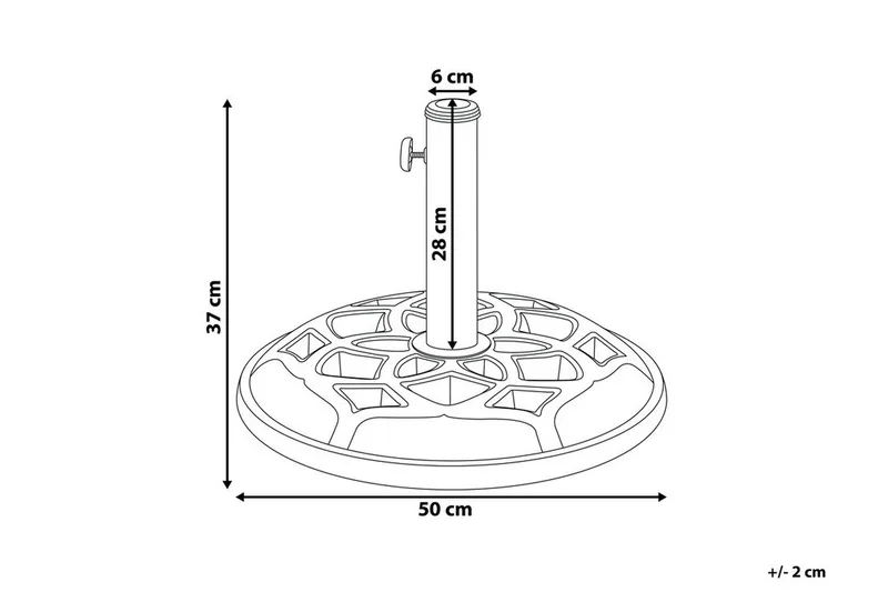 Concrete Parasollfot 50 cm - Svart - Utemöbler - Solskydd - Parasoll - Parasollfot