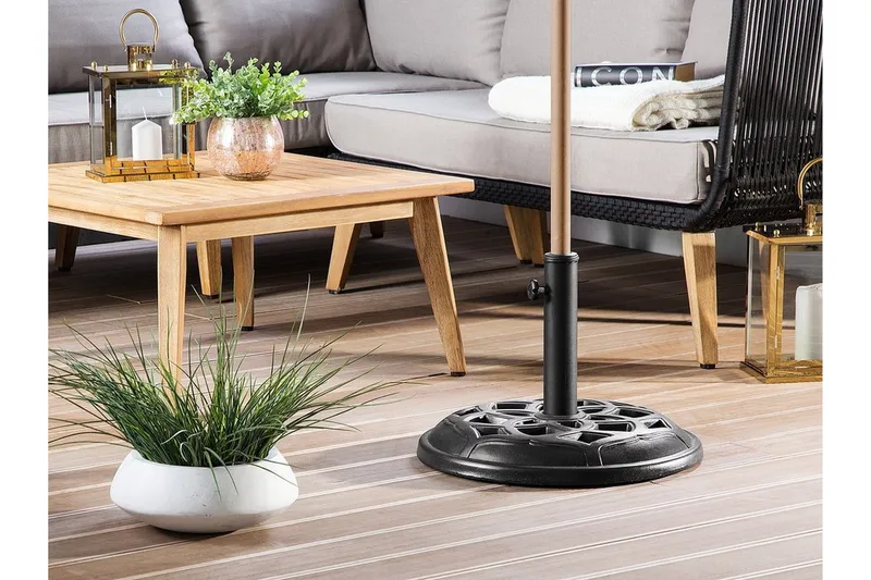 Concrete Parasollfot 50 cm, Svart