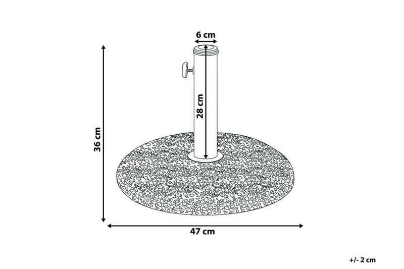 Concrete Parasollfot 47 cm - Vit - Parasollfot