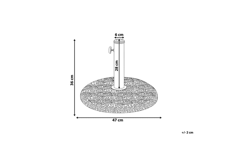 Concrete Parasollfot 47 cm - Vit - Parasollfot