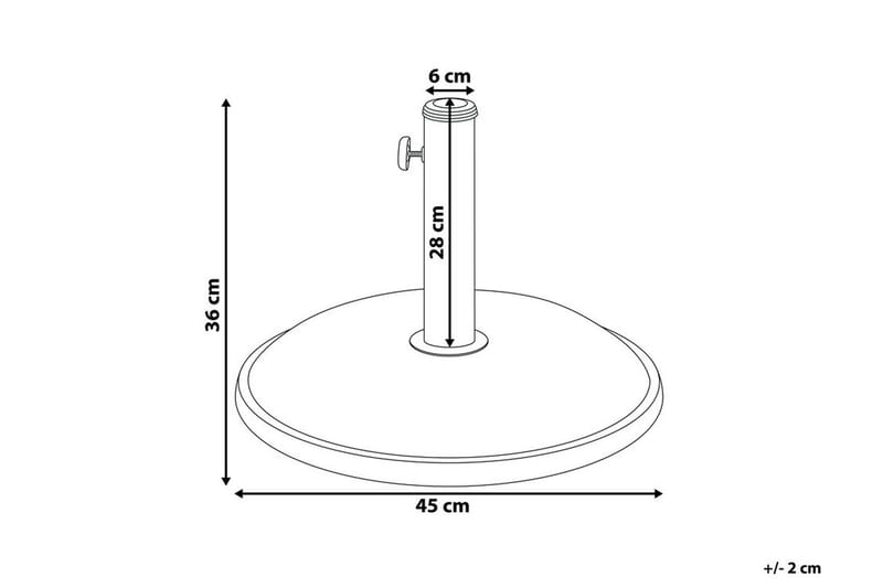 Concrete Parasollfot 45 cm - Svart - Utemöbler - Solskydd - Parasoll - Parasollfot