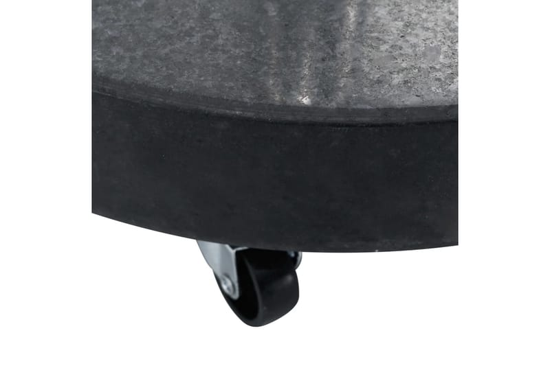 Parasollfot granit 30 kg rund svart - Svart - Parasollfot