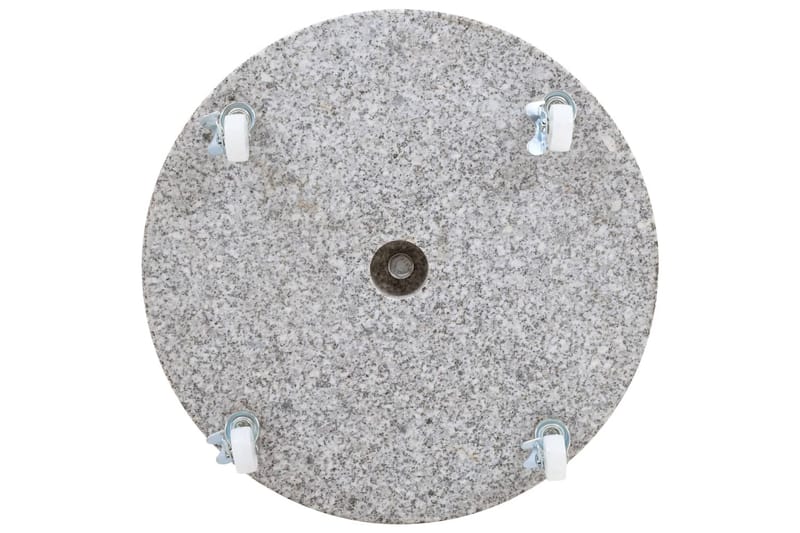 Parasollfot granit rund 30 kg grå - Grå - Parasollfot