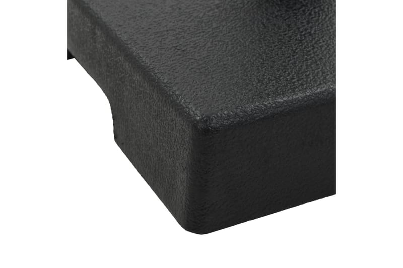 Parasollfot fyrkantig polyresin 8 kg svart - Svart - Utemöbler - Solskydd - Parasoll - Parasollfot