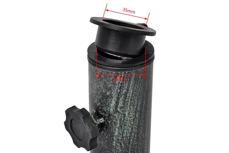 Parasollfot gjutjärn 12 kg 48 cm - Grön - Utemöbler - Solskydd - Parasoll - Parasollfot