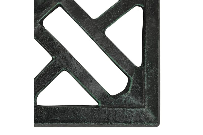 Parasollfot grön 44x44x31 cm gjutjärn - Grön - Utemöbler - Solskydd - Parasoll - Parasollfot