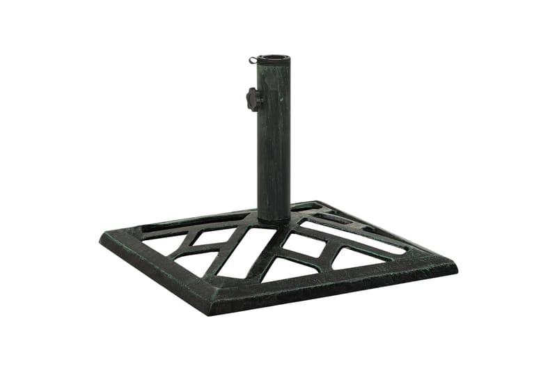 Parasollfot grön 44x44x31 cm gjutjärn - Grön - Utemöbler - Solskydd - Parasoll - Parasollfot
