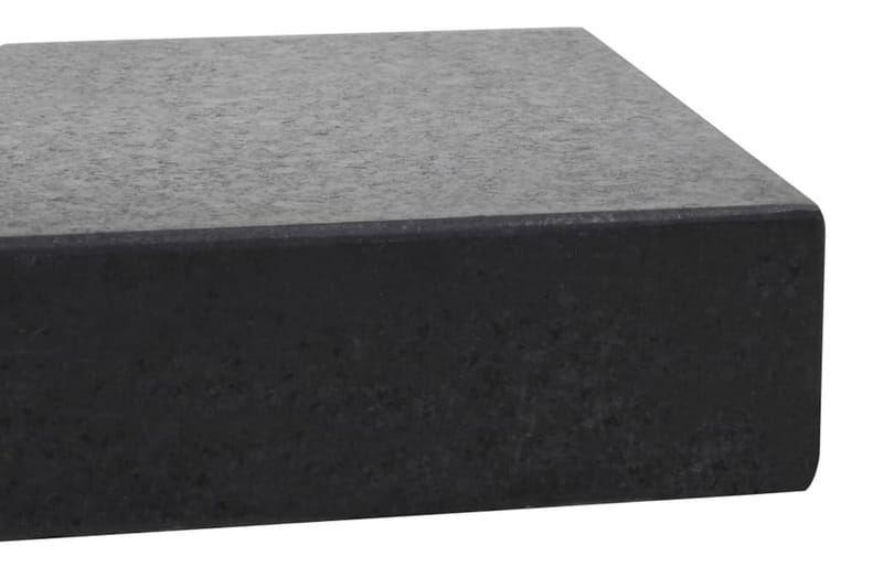 Parasollfot granit 25 kg rektangulär svart - Svart - Utemöbler - Solskydd - Parasoll - Parasollfot