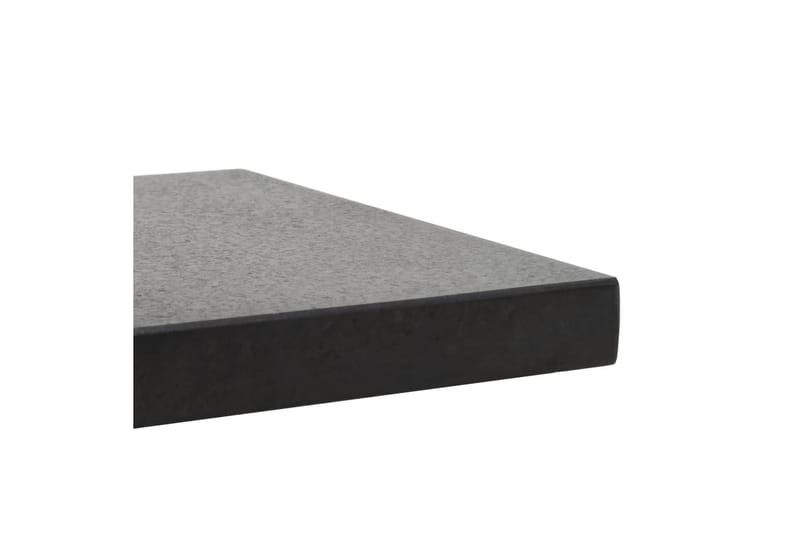 Parasollfot granit 30 kg fyrkantig svart - Svart - Parasollfot